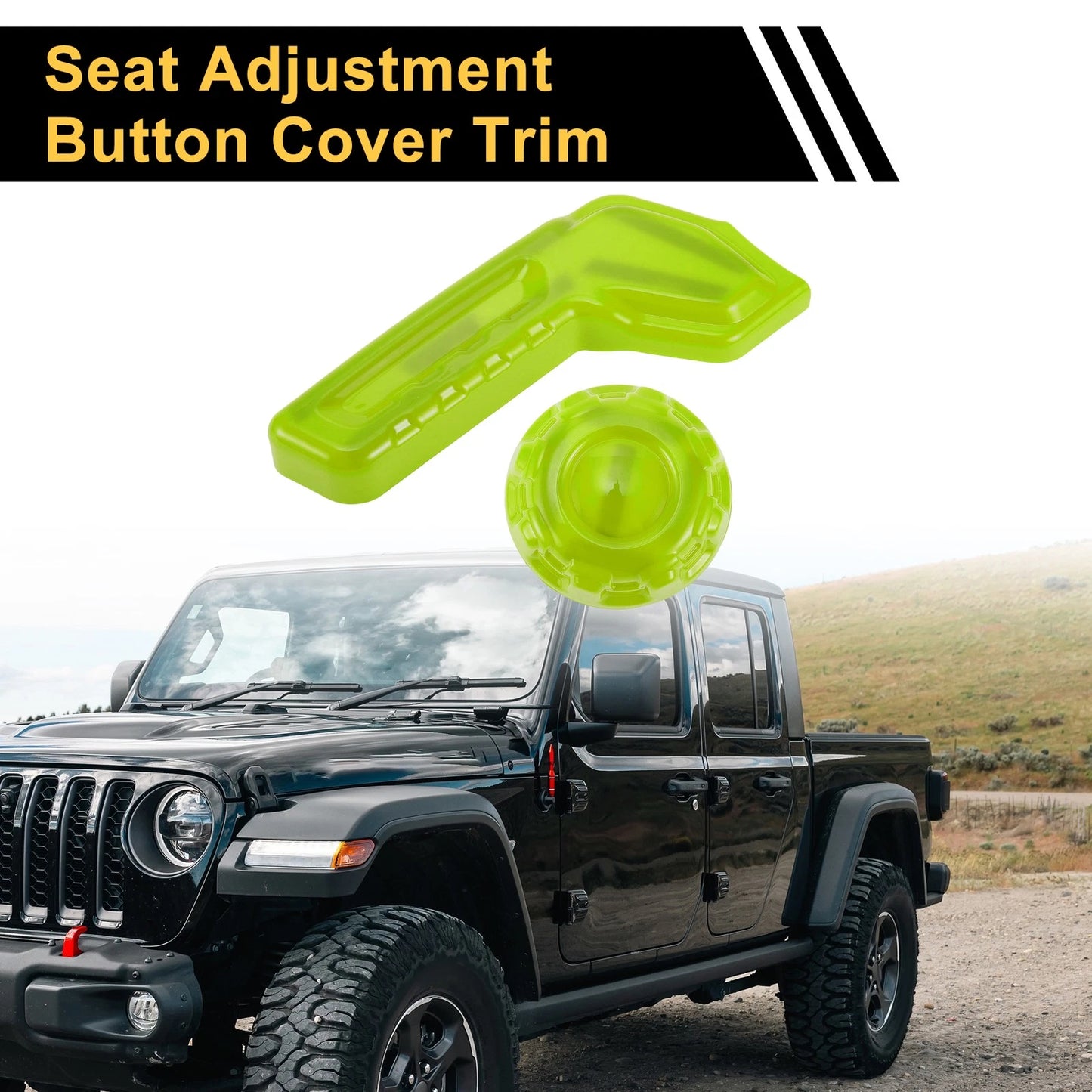 Seat Adjustment Button Cover Trim for Jeep Gladiator JT (2018-2024) Green