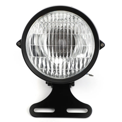 4 3/4" BLK Bullet Headlight for Chopper Bobber Custom Cruiser