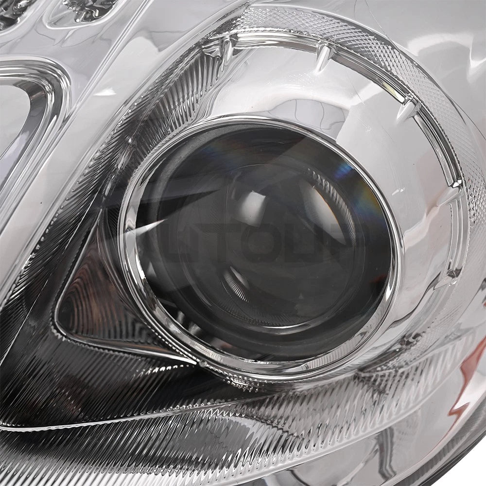 2 x Halogen Headlights Headlamps Assembly Chrome LH&RH for Toyota Prius (2010–2011)