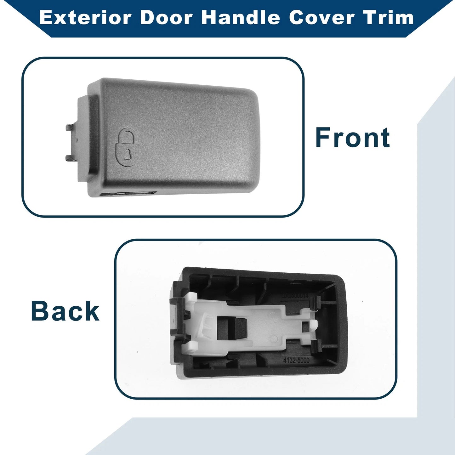 Matte Gray Exterior Door Handle Cover Trim for Land Rover LR4/Discovery 4