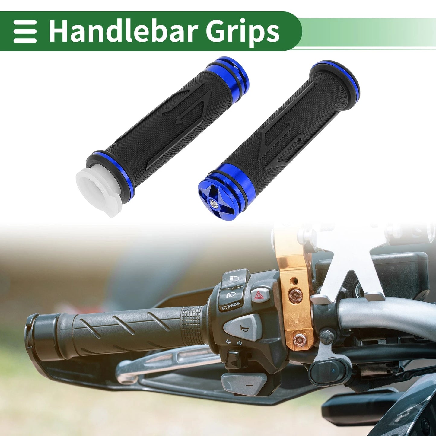 Hand Grips Cover / 7/8" 22mm / Motorcycle Aluminum Alloy Rubber