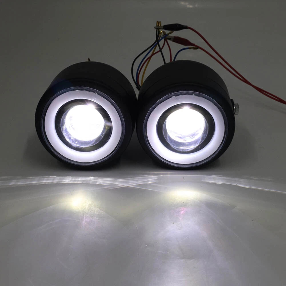 White Twin Headlight Dual Lamp for Harley Street Fighter (2014-2023)