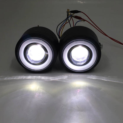 White Twin Headlight Dual Lamp for Harley Street Fighter (2014-2023)
