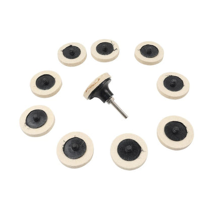 2 x 2" Wool Felt Polishing Wheel Buffing Pads for Angle Grinder