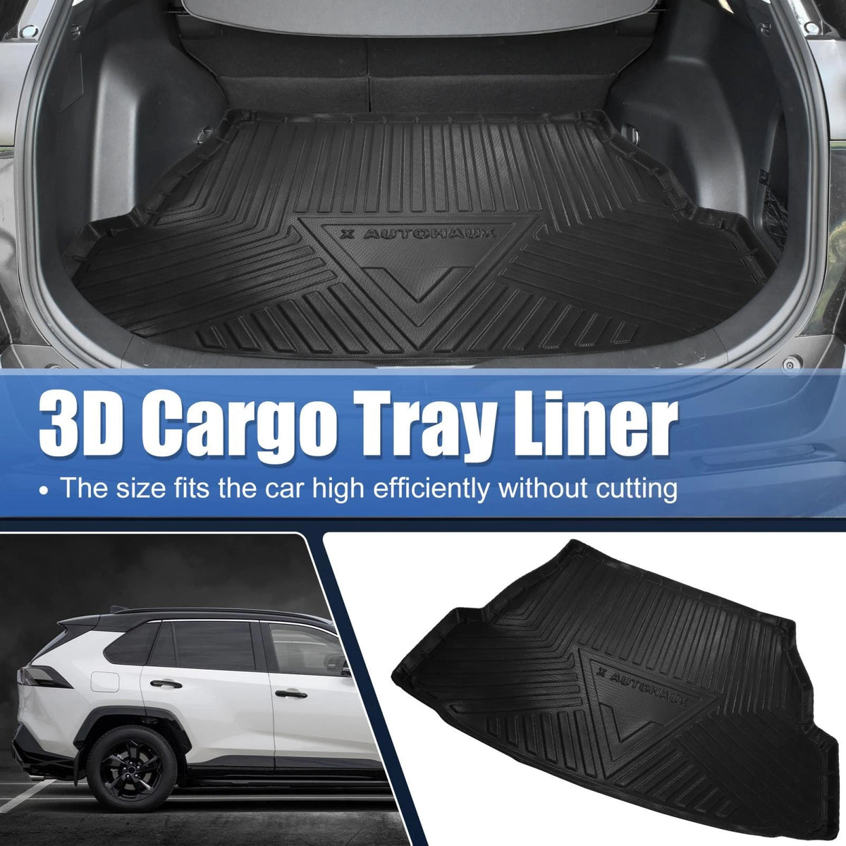 Trunk Mat / TPE / Rear Cargo Liner for Toyota RAV4 (2019–2022)