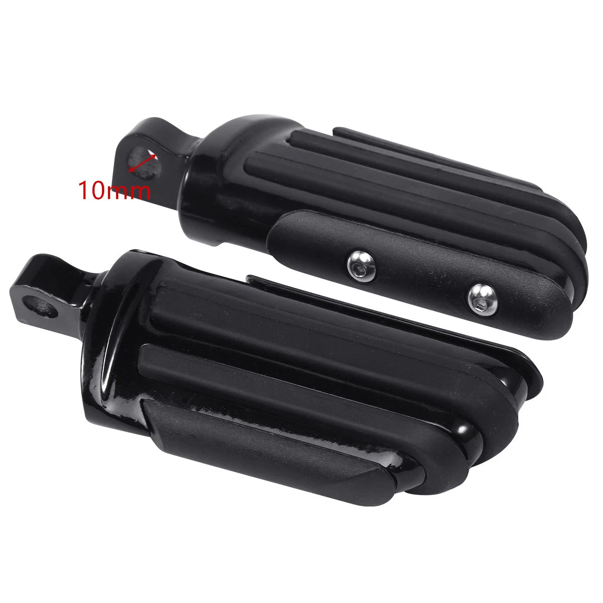 Black Rear Passenger Footpegs Support Mount for Harley Softail (2000-2006)