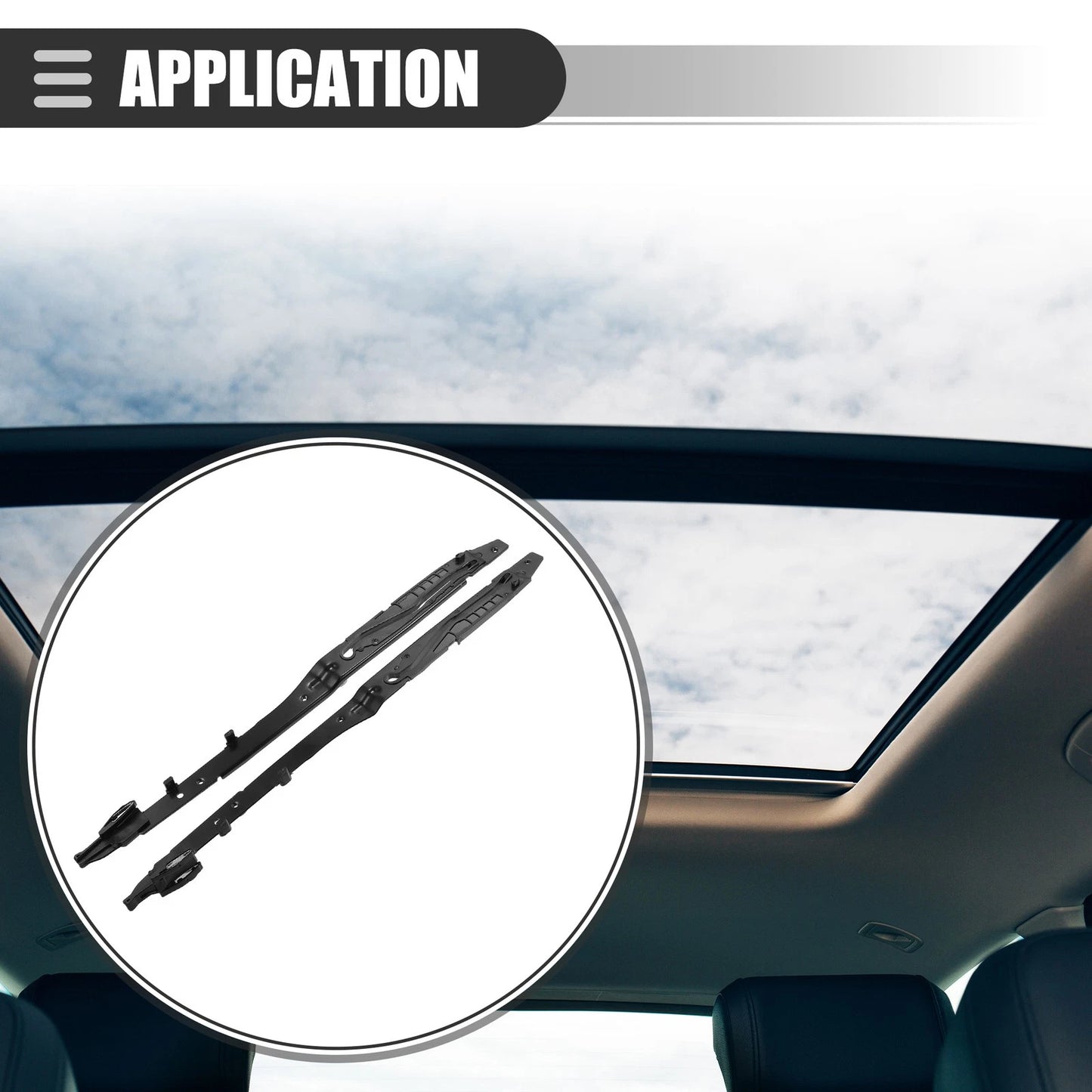 Sunroof Track Guide Rails Assembly Repair Kit for Ford F150 F250 (2015-2023)