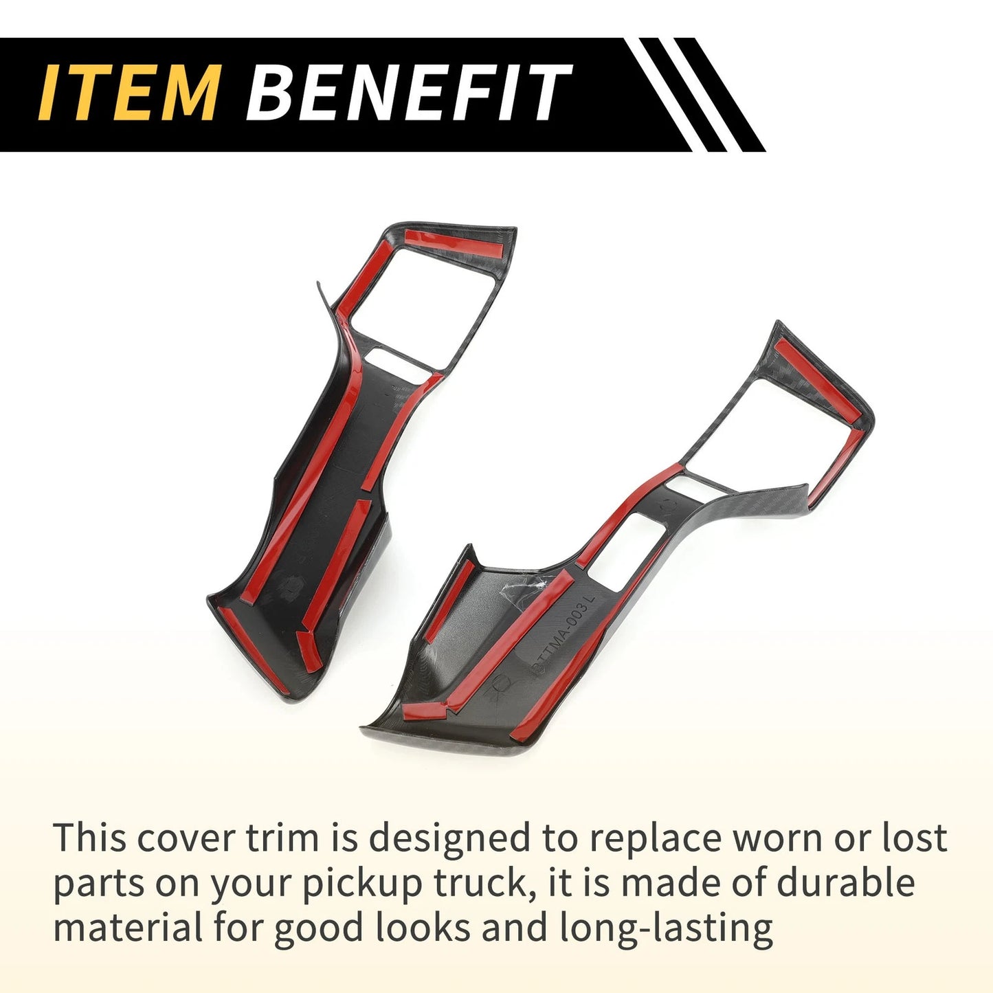 Carbon Fiber Steering Wheel Cover Trims for Toyota Tacoma (2016-2023)