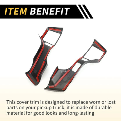 Carbon Fiber Steering Wheel Cover Trims for Toyota Tacoma (2016-2023)
