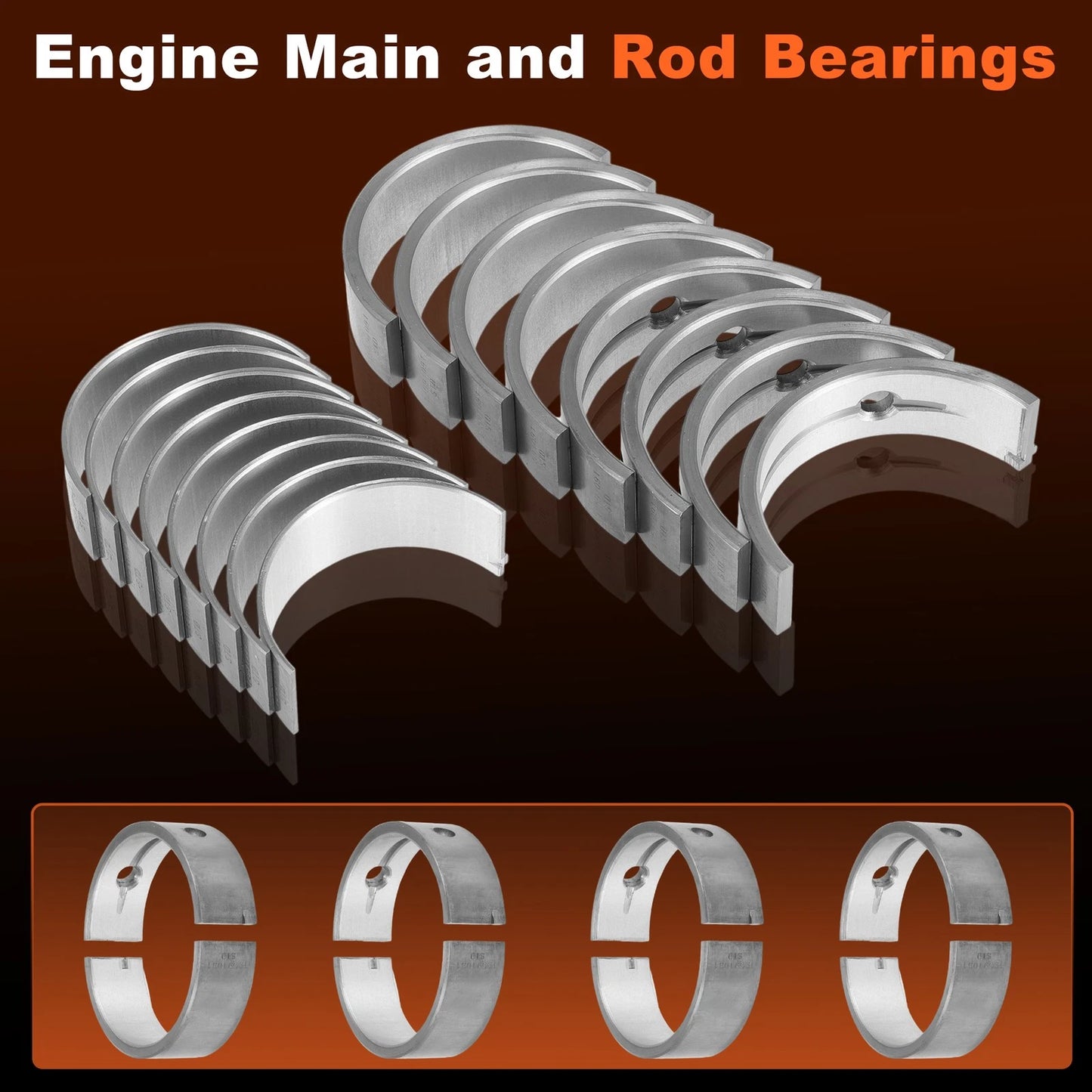 18Pcs Main and Rod Bearings Set for Chevrolet Equinox 2.4L (2000 - 2017)