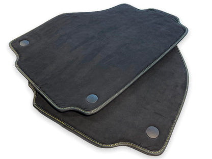 Floor Mats for Ferrari 488 GTB Black Tailored Carpets with Carbon Fiber (2015-2020)