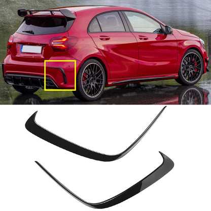 Gloss Black Rear Side Splitter for Mercedes A-Class W176 A200 A250 A45 (2013-2018)