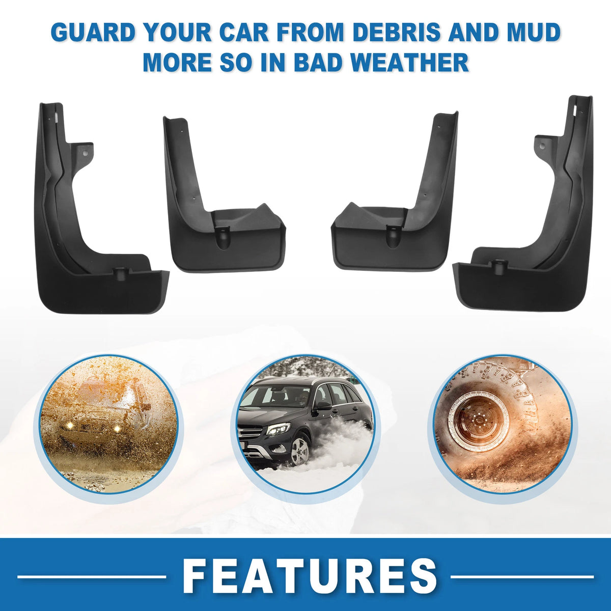 Mud Flap Splash Guards for Lexus RX500h RX350h RX350 (2023-2024)