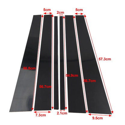 6pcs Black Center Pillar Posts Trim for Ford Expedition, Navigator (1997-2016)