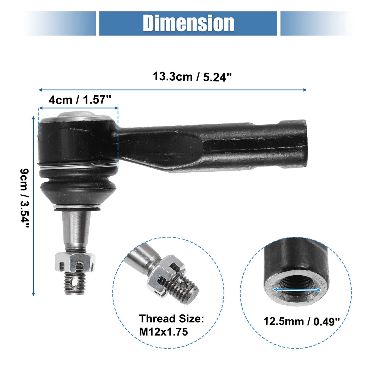 Front Outer Tie Rod End Links for Chevrolet Equinox (2005-2009)