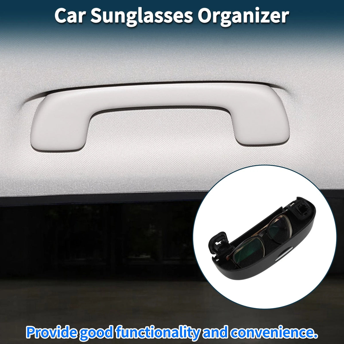 Sunglasses Case for Toyota Yaris Cross 2020-2024 Black 1 Set