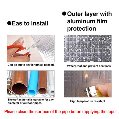 Insulation Wrap Tape 2 x Self-Adhesive for Outdoor Indoor Use