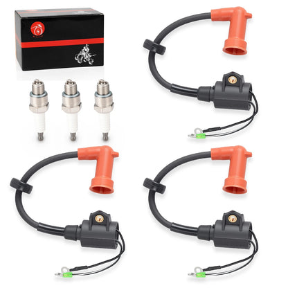 Set of 3 Outboard Ignition Coils for Yamaha 2-Stroke 9.9-25HP ES/LH 94-09