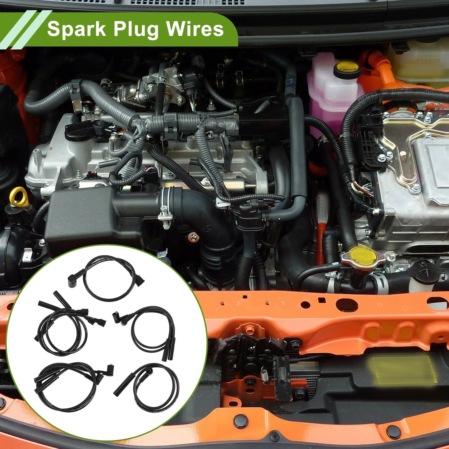 9pcs Spark Plug Wires 8mm for Land Rover V8 Engines