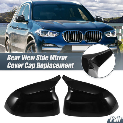 Rearview Mirror Cover Overlay Gloss Black for BMW X3 G01, X4, X5 (2018-2023)