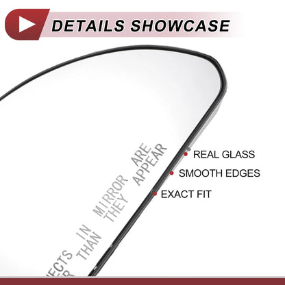 Right Passenger Side Mirror Glass Replacement for Chevrolet Impala