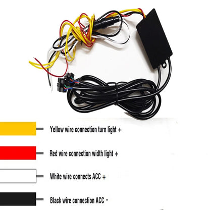 12 x LED Amber/White Switchback Flowing Strip Arrow DRL Turn Signal Light for Car