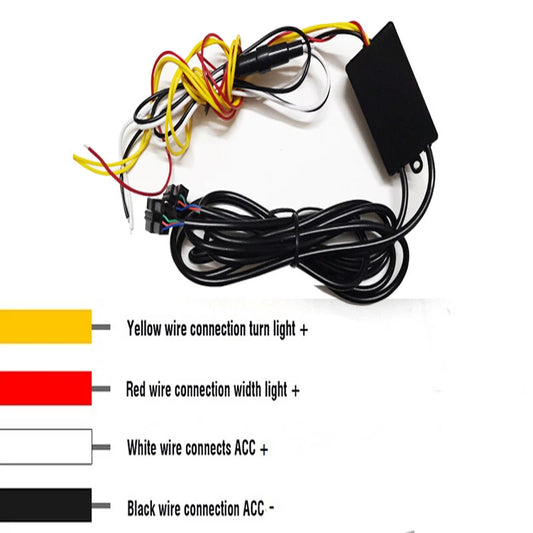 12 x LED Amber/White Switchback Flowing Strip Arrow DRL Turn Signal Light for Car