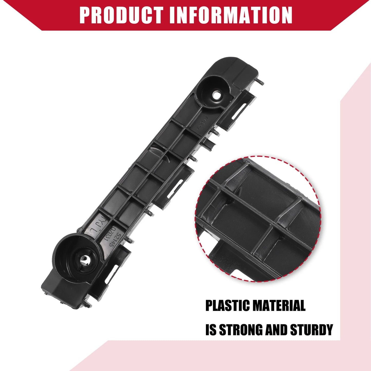 Front Left Bumper Bracket for Toyota Avalon (2013-2016) Black