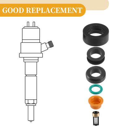 Fuel Injector Seal O Ring 4 x Sets for Honda DSM NBR Rubber Black