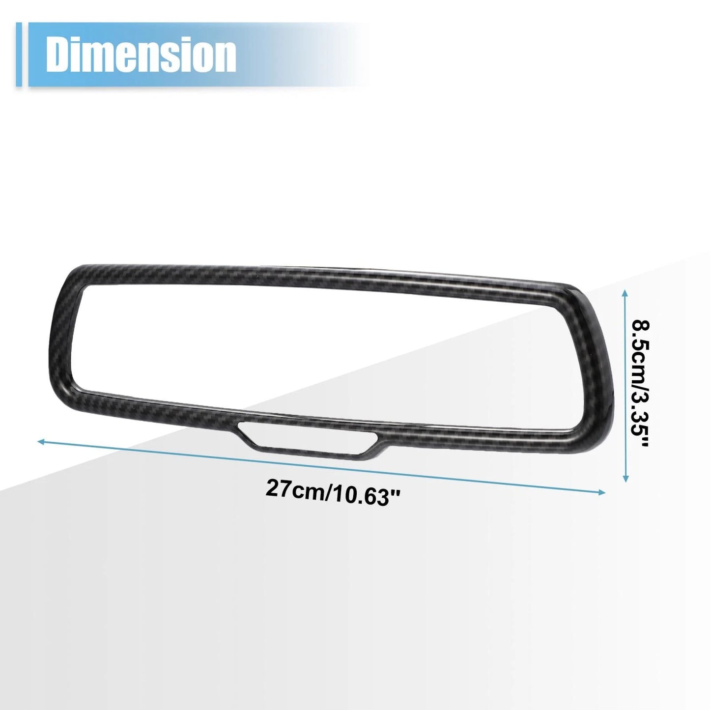 Rearview Mirror Cover for Dodge ABS Black Carbon Fiber Pattern