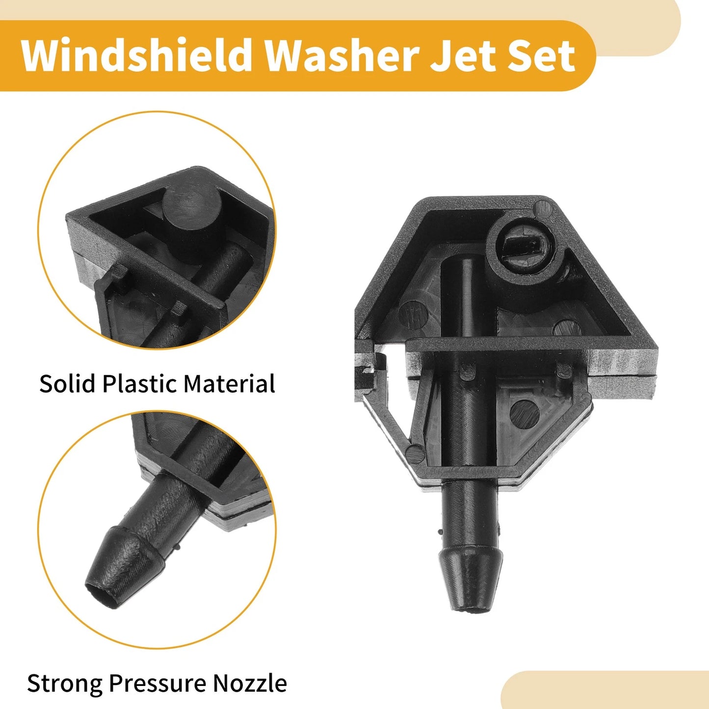 Windshield Washer Nozzle Kit for Nissan Qashqai (2007-2013)