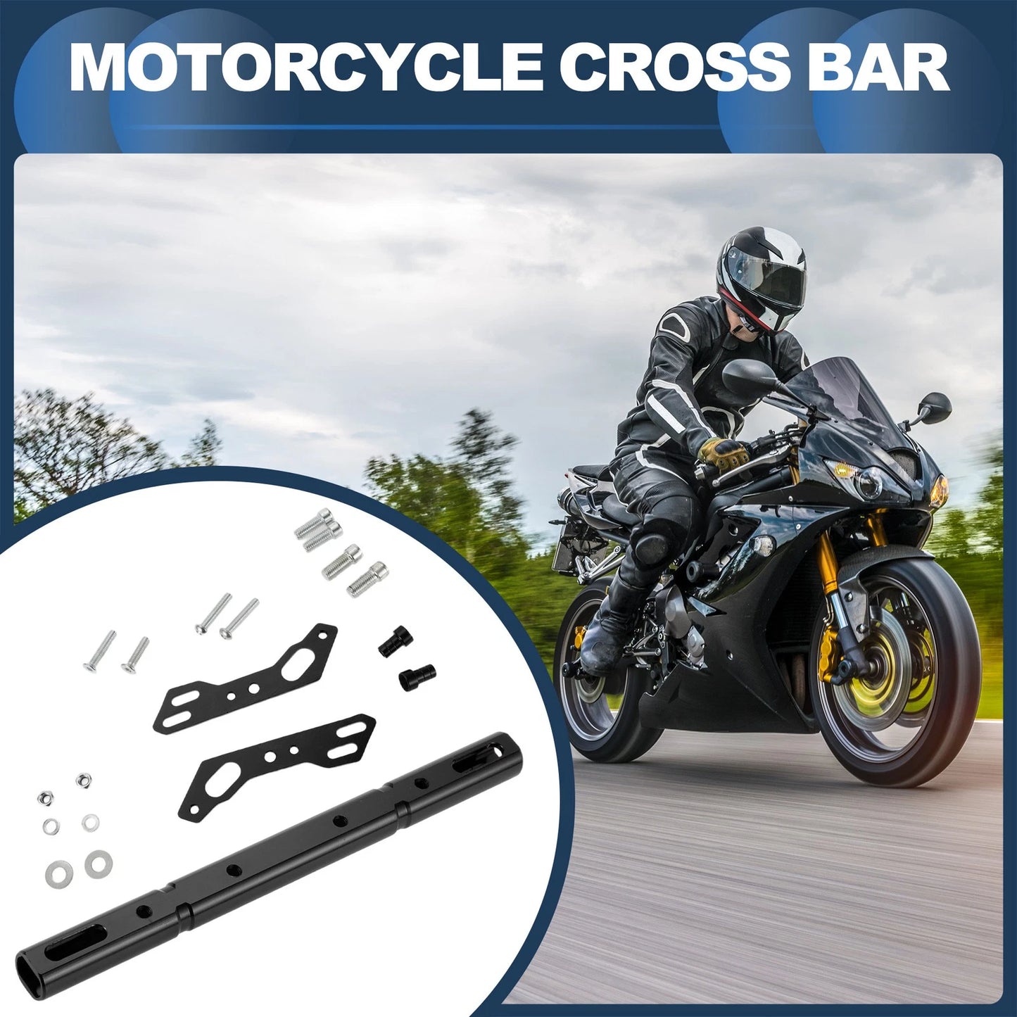 Cross Bar / 22.5cm / Handlebars for Motorcycle