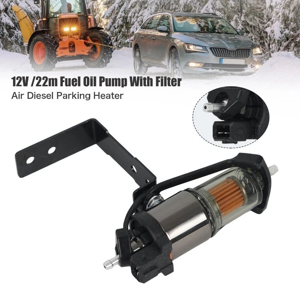 Diesel Heater Pump for Car Fuel System with Filter and Mounting Bracket