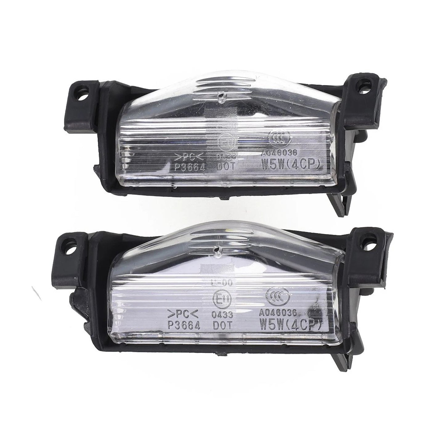 2 x 12V License Plate Light Rear Bumper Lamp Housing Cover for Mazda 3 (2009–2013)