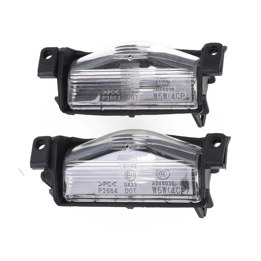 2 x 12V License Plate Light Rear Bumper Lamp Housing Cover for Mazda 3 (2009–2013)