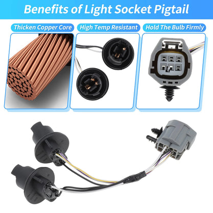 Tail Light Socket Wiring Harness for Jeep Wrangler JK (2007-2018)