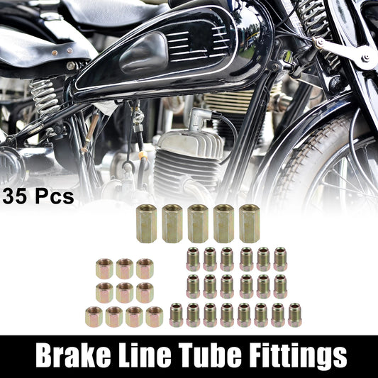35pcs Brake Line Tube Fittings 3/16in Hydraulic Union for Motorcycle