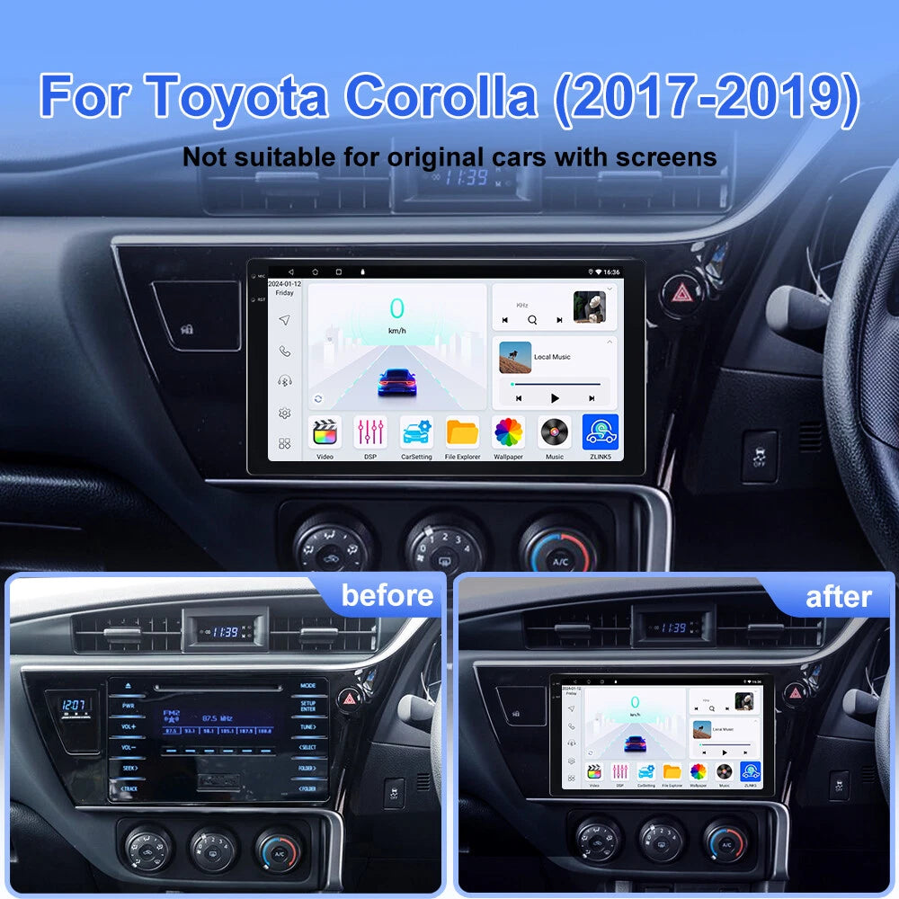 9" CarPlay Android Auto Radio Head Unit for Toyota Fortuner (2015-2020)