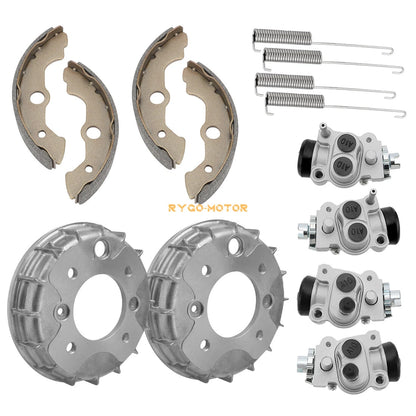 Front Brake Drum Wheel Cylinders W/Shoes Kit for Honda Fourtrax 300 TRX300FW