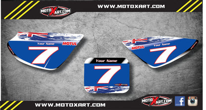 Custom Number Plate Graphics for Honda CRF 50 (2004-2012) Aussie Stickers