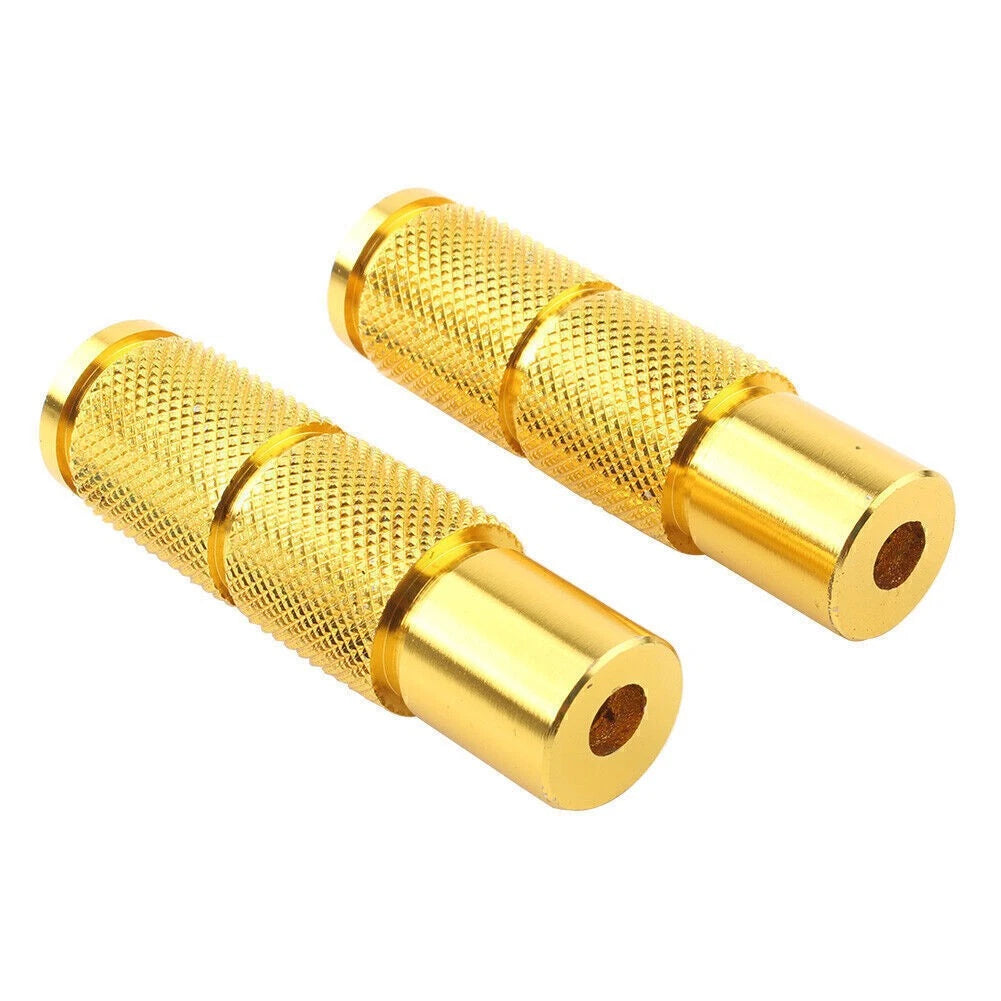 Universal Motorcycle Bike Pegs Footpegs Rear Set Pedals for Racing Yellow