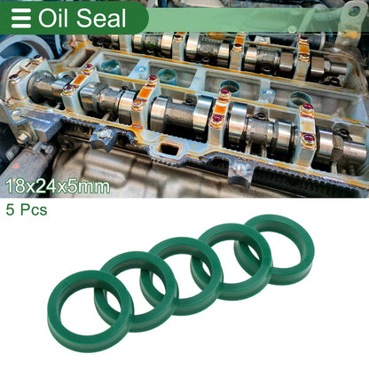 Oil Seal / 18x24x5mm 5 Pcs / Seal Ring Rotary Shaft Seal TPU for Make Model