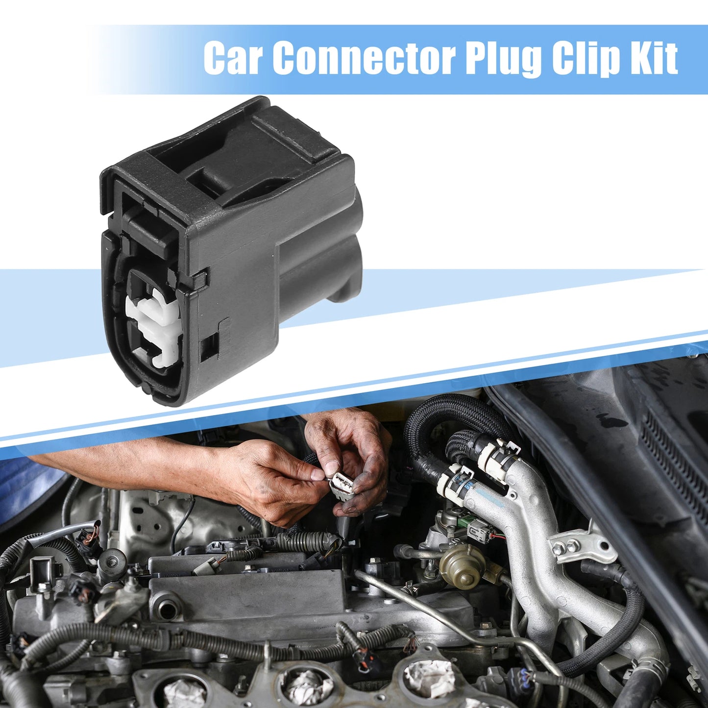 2 x Ignition Coil Connector Adapter Plug Kit for Toyota (No Year Specified)