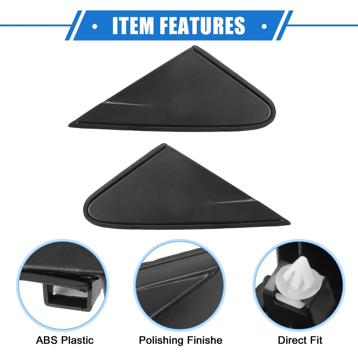 Pair Left Right Rear View Mirror Trim for Chevy Cruze (2011-2016)