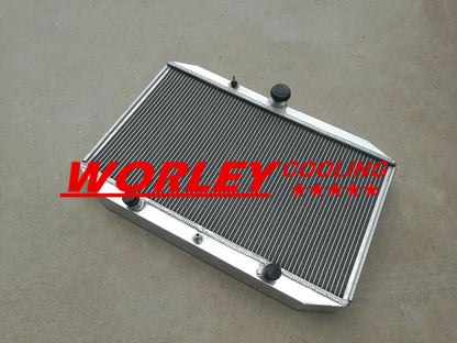 3 Row Aluminum Radiator + Fan for Jaguar XKE 5.3 E-Type Series 3 V12 (1971-74)