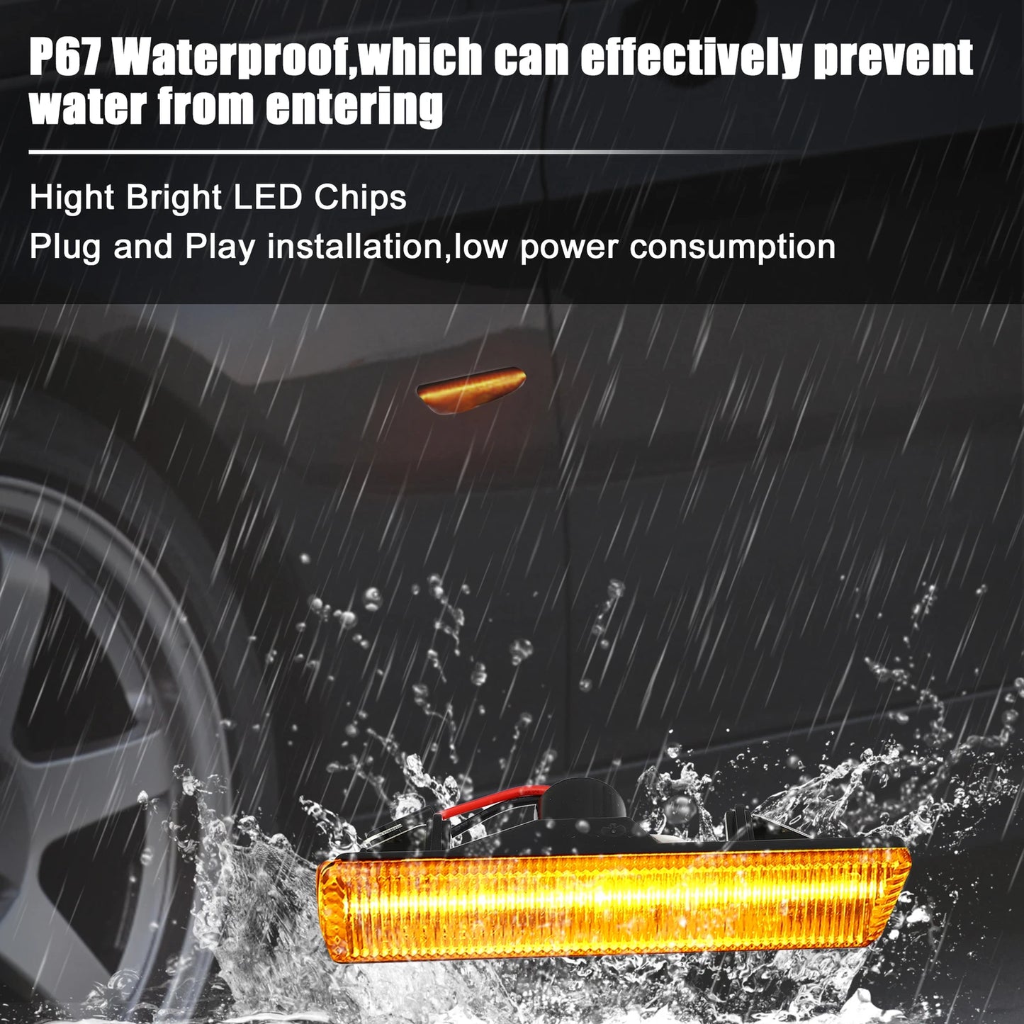 Clear LED Side Marker Lights for BMW E36 (1992-1999)