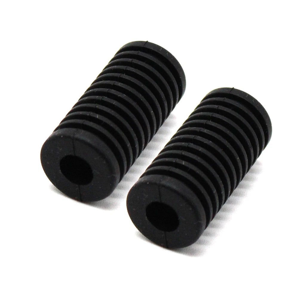 2 x Rubber Gear Shifter Lever Covers for Motorcycle Foot Pegs - Black