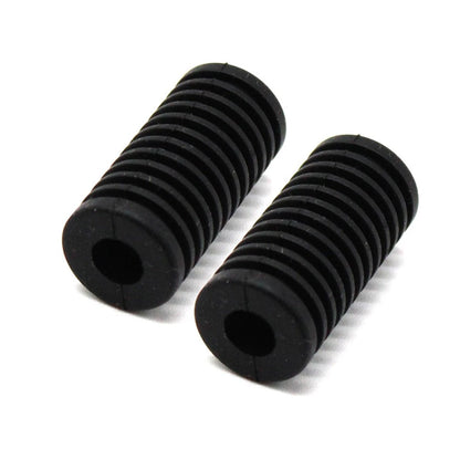 2 x Rubber Gear Shifter Lever Covers for Motorcycle Foot Pegs - Black