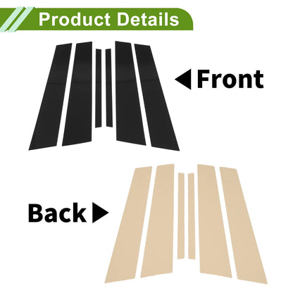 6 Pcs Black Door Pillar Window Trim for BMW 3-Series (2013-2018)
