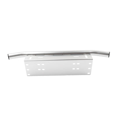 Silver Bull Bar Front License Plate Mount Bracket for Off-Road Lights
